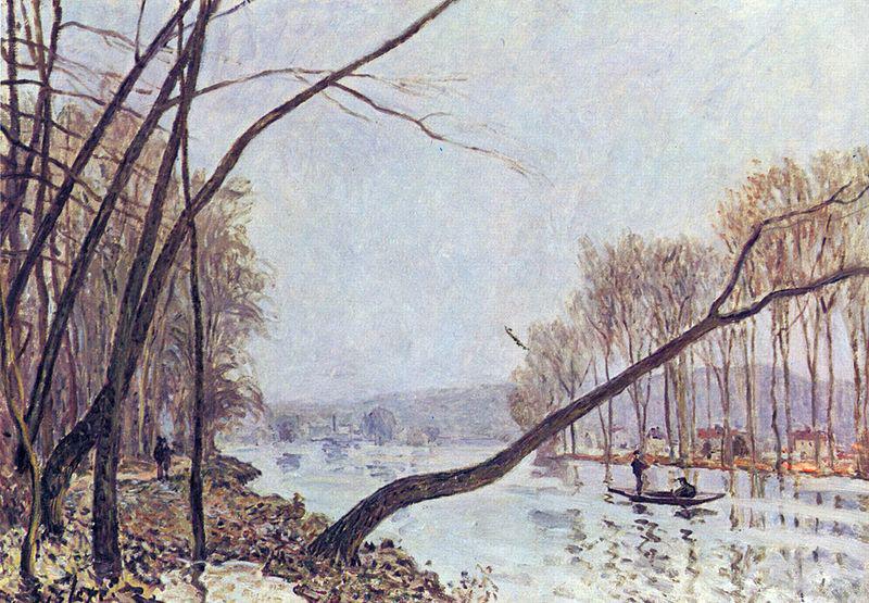 Alfred Sisley Ufer der Seine im Herbst oil painting picture
